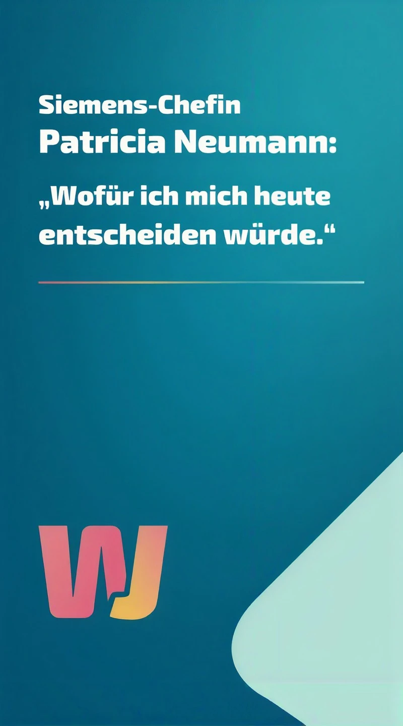 IV-Vizepräsidentin und Siemens-CEO Patricia Neumann auf der WJ 2026
